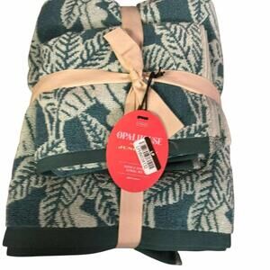 Paradise Bath & Hand Towel Set Green - Opalhouse Double Pack (4pc Total)